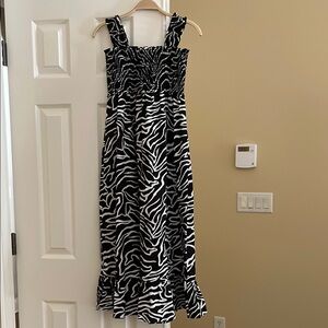 Black and White Zebra Print Dress